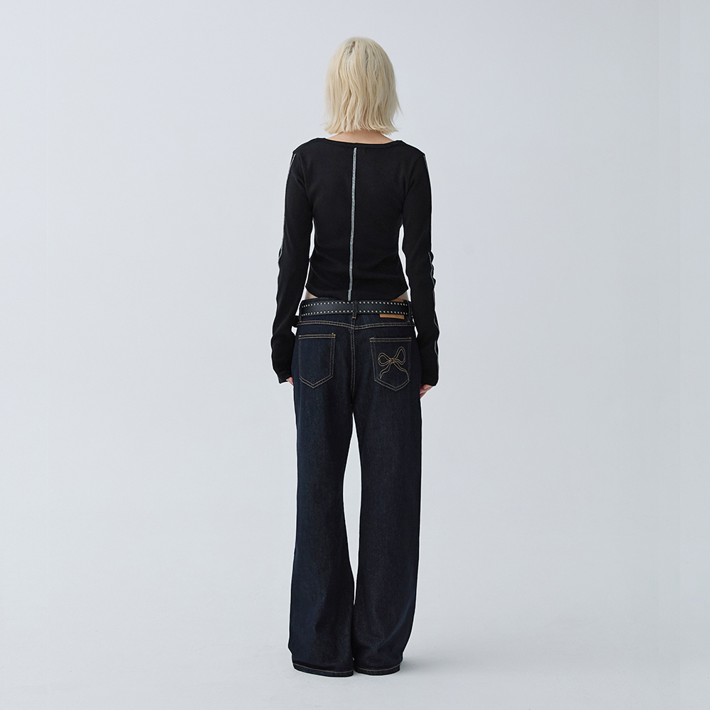 아크무어 딥 인디고 와이드 진 블루(ARCMOOR Deep Indigo Wide Jeans Blue) - 4