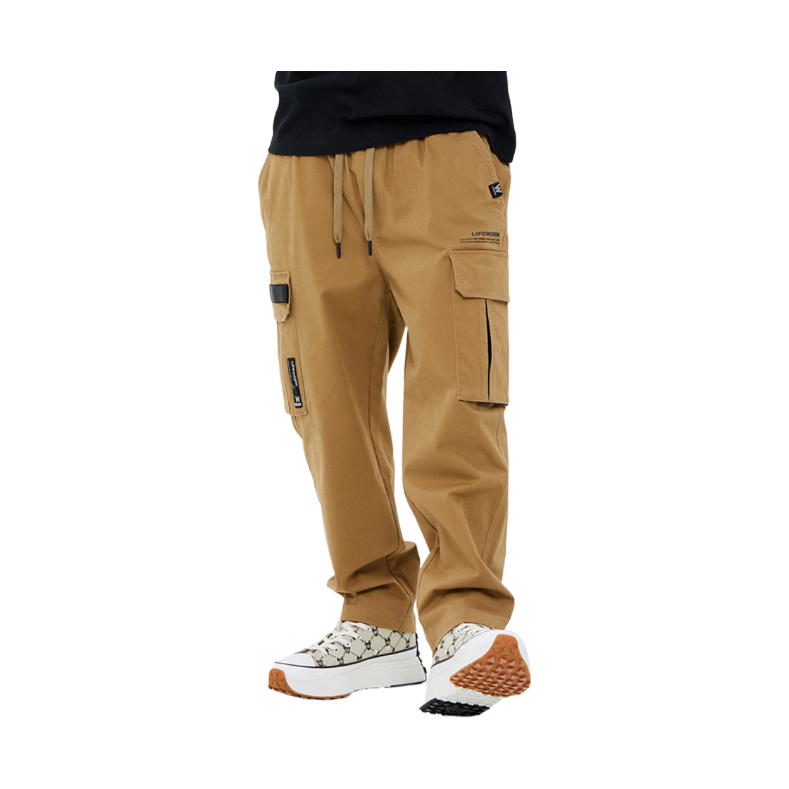 라이프워크 L1 배색 카고포켓 팬츠_LW233WL316(Lifework L1 Color-Blocked Cargo Pocket Pants_LW233WL316) - 2
