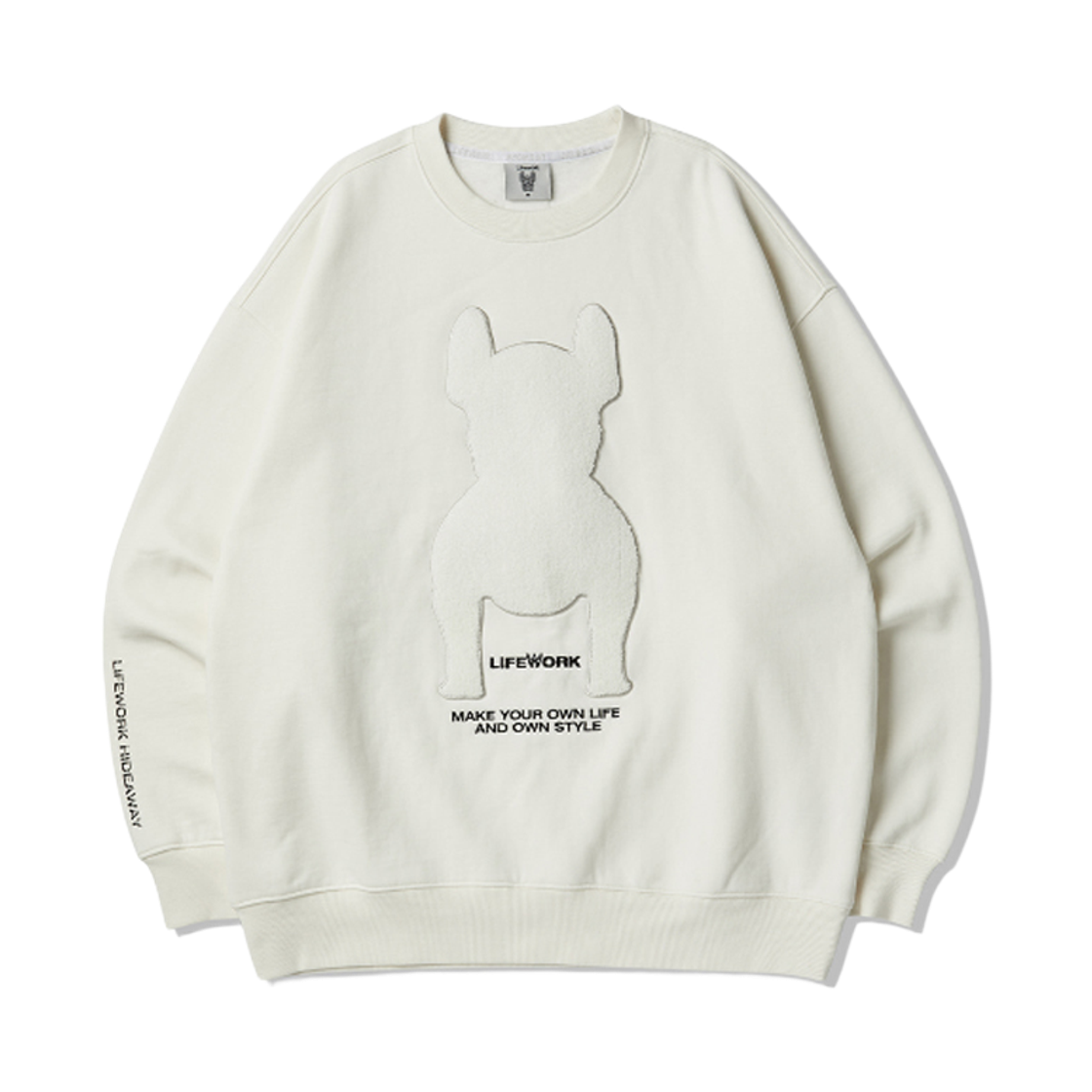 LW224MT459 Lifework Radog Boucle Embroidered Sweatshirt (Fleece Lining) _ LW224MT459