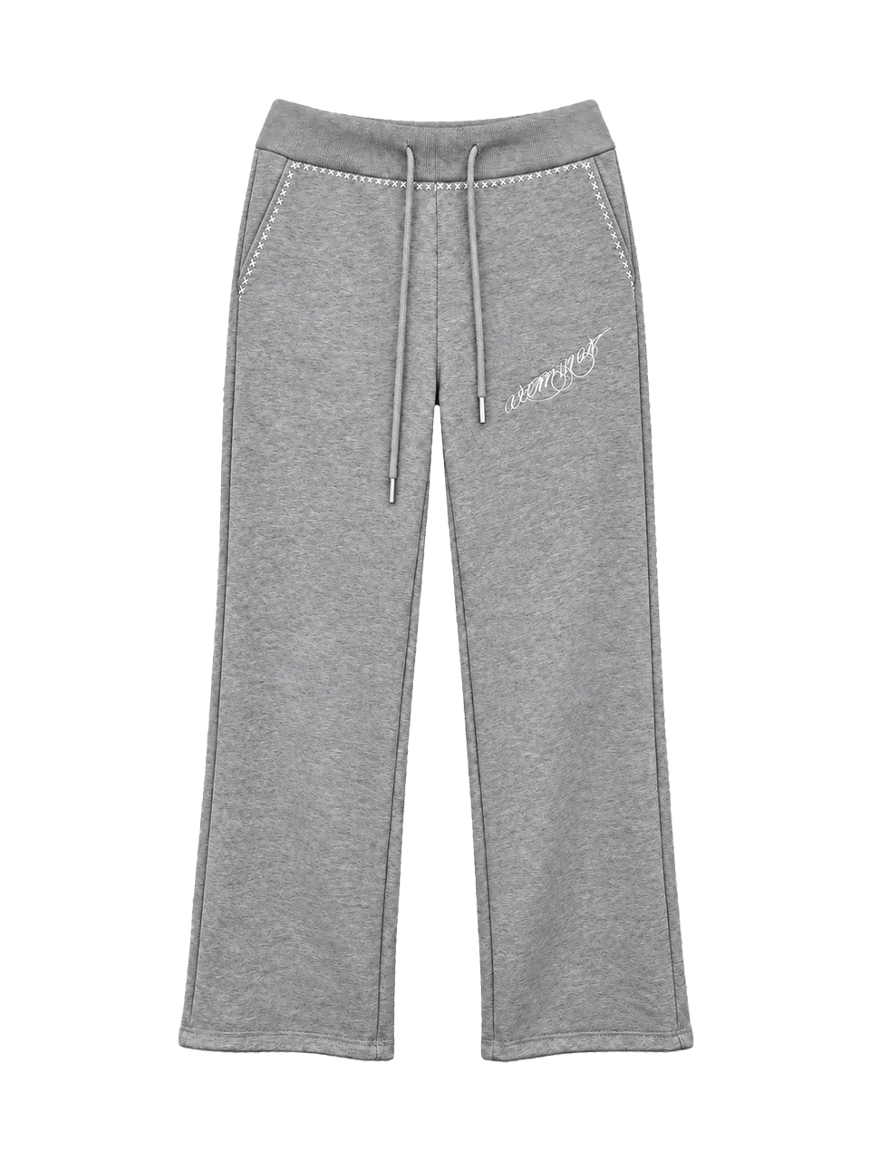 A26FW5015GY ARCMOOR Essential Embroidered Low-Waist Pants Grey