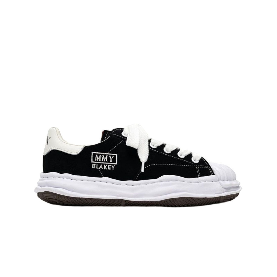 A17FW745-BLACK Mihara Yasuhiro Blakey OG Sole Suede Low-Top Sneakers Black
