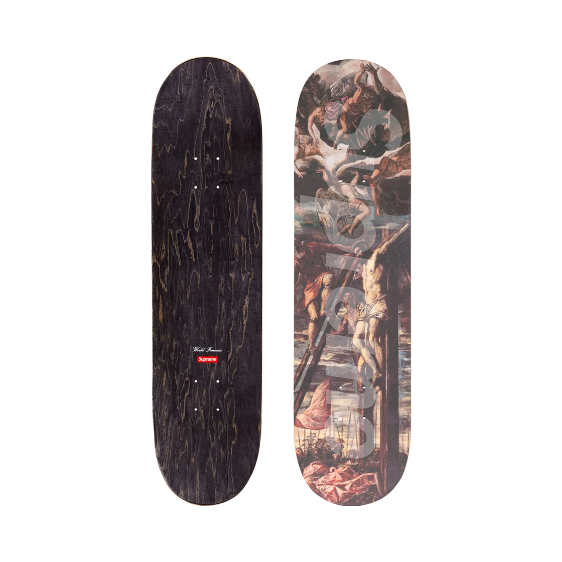 - Supreme Crucifixion Skateboard Multicolor 8.25" x 32" - 26FW