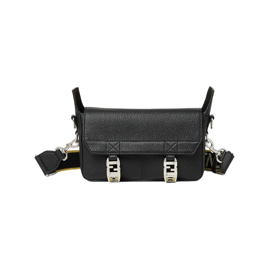 7VA697B12GF0QA1 Fendi Flow Small Leather Bag Black