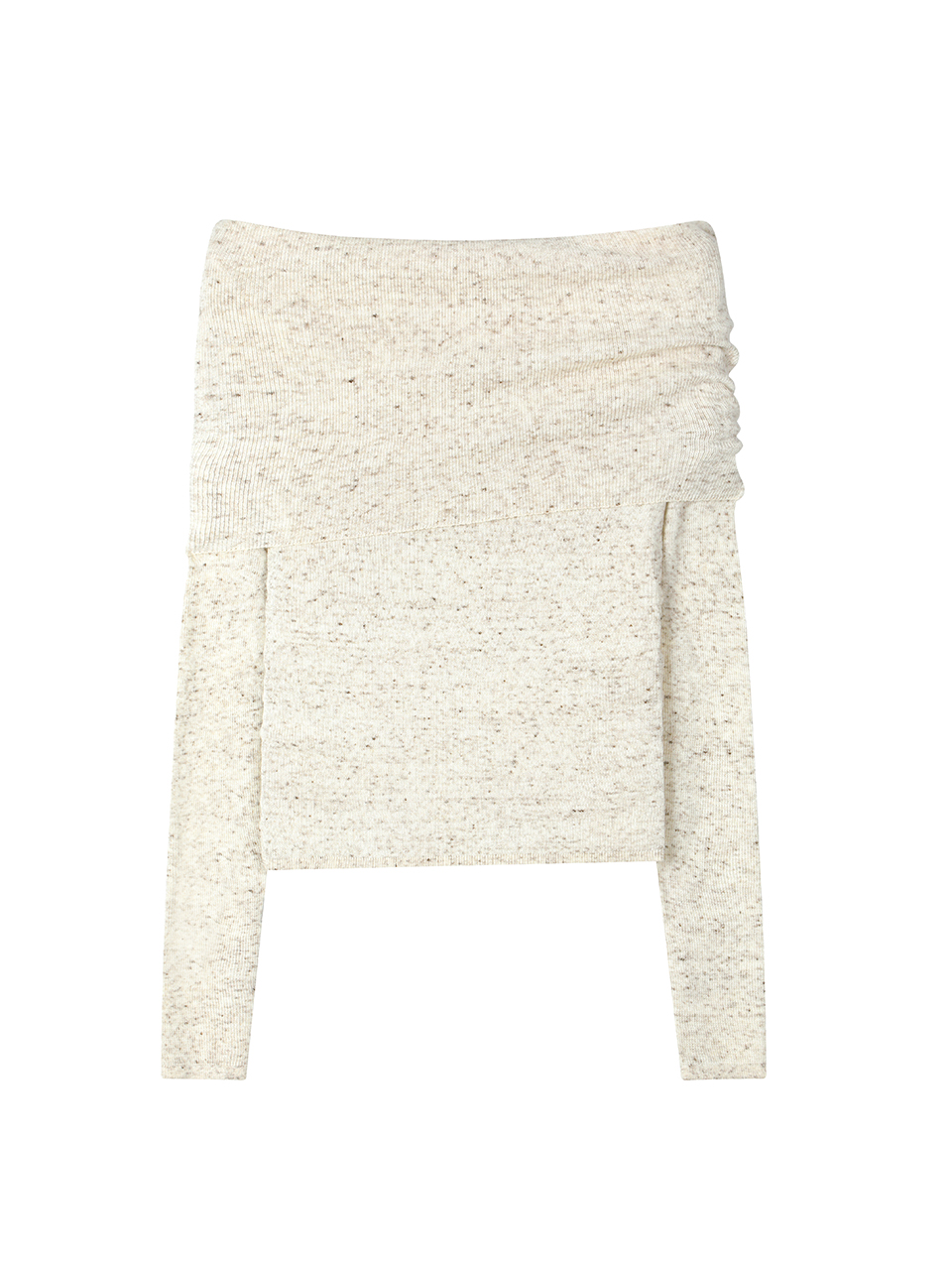 A26FW3023MG ARCMOOR Cape Off-Neck Knit Top Melange Grey