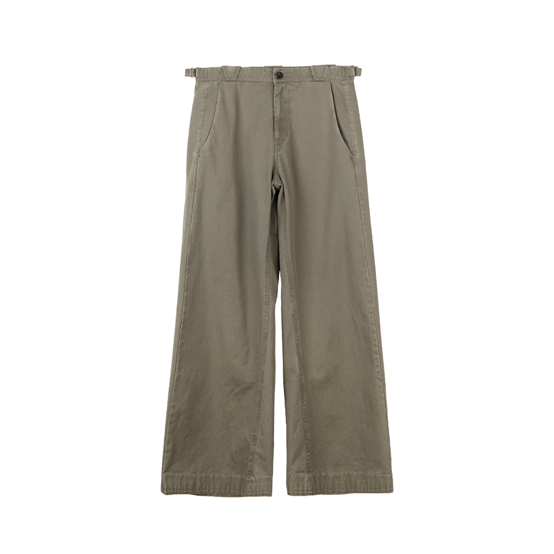폴리테루 셰리 팬츠 워시드 카키(Polyteru Sherry Pants Washed Khaki)