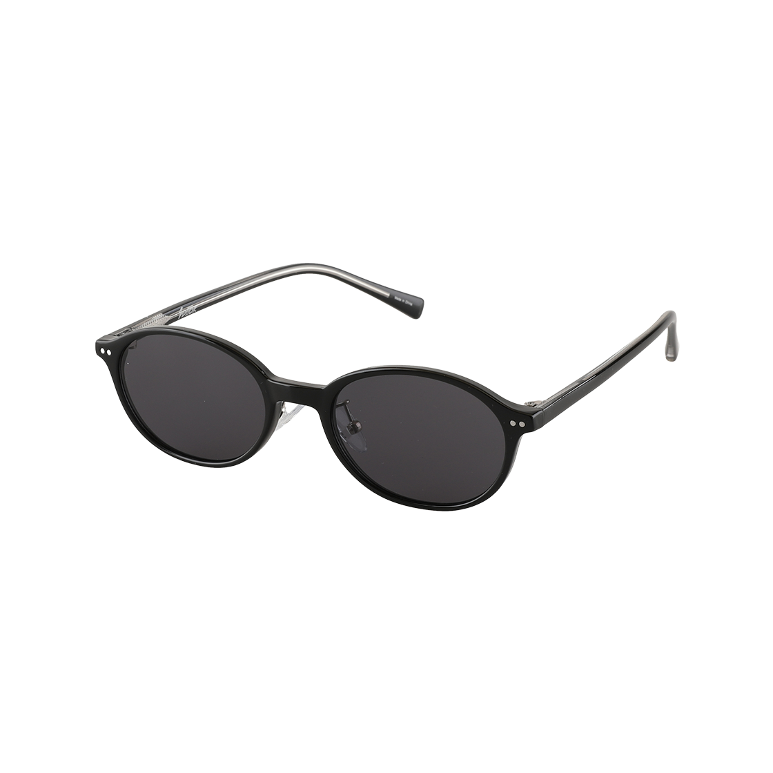GEEKS C1 2DITOR EKS Round Geek-Chic Horn-Rim UV Protection Sun Glass C1 All Black
