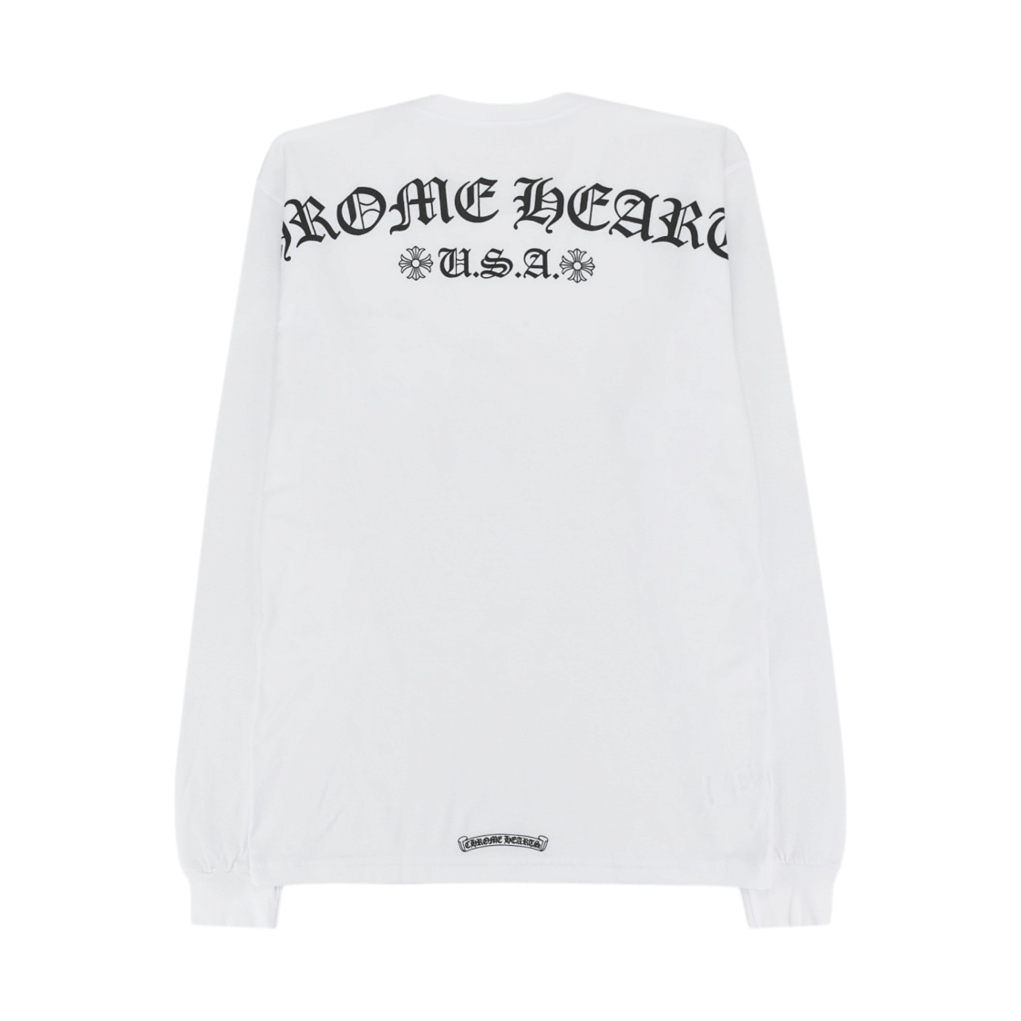 크롬하츠 USA 스크립트 롱슬리브 티셔츠 화이트(Chrome Hearts USA Script Long Sleeve T-Shirt White)