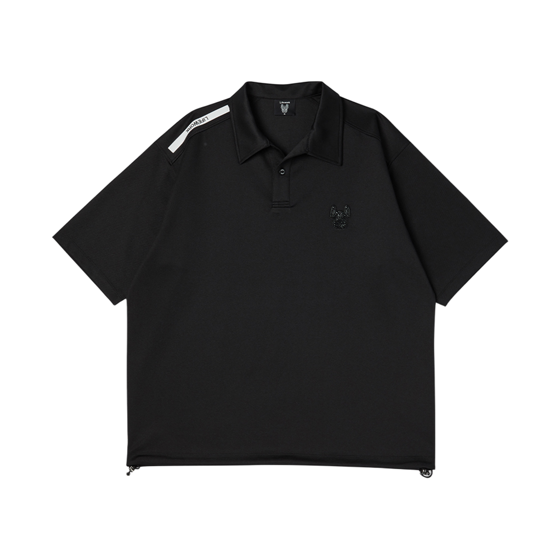 LW232TS469 Lifework One-Button Collar Short-Sleeve T-Shirt_LW232TS469