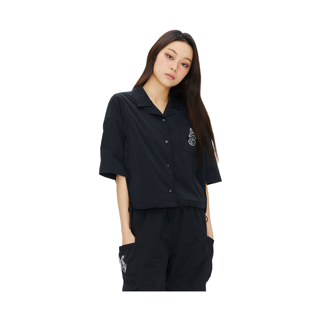 라이프워크 우븐 스트레치 숏 반팔 셔츠_LW232SR875(여성) 우븐 스트레치 숏 반팔 셔츠_LW232SR875) - 2