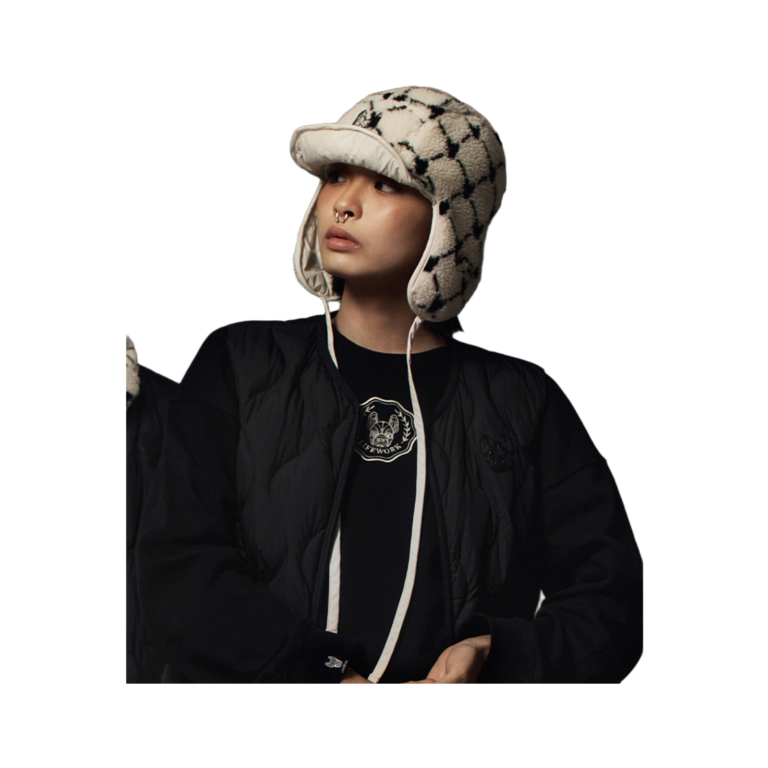 라이프워크 덤블 퀼팅 리버시블 트래퍼 햇_LW234CP122(Lifework Dumble Quilted Reversible Trapper Hat_LW234CP122) - 2