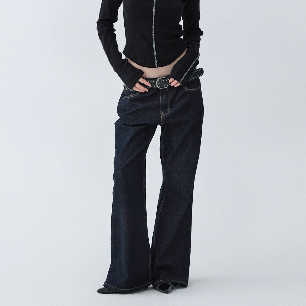 아크무어 딥 인디고 와이드 진 블루(ARCMOOR Deep Indigo Wide Jeans Blue) - 5