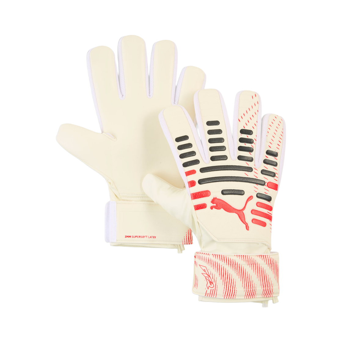 푸마 퓨쳐 플레이 NC 골키퍼 글러브 화이트 레드(Puma Future Play NC Goalkeeper Gloves White Red)