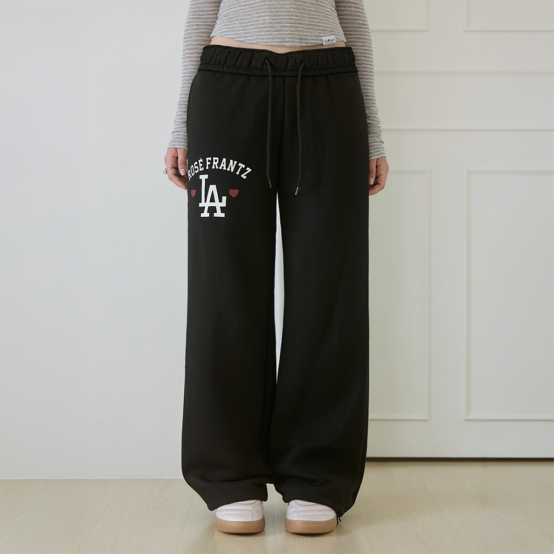 로제프란츠 LA 그래픽 턴업 와이드 팬츠 [블랙](Rosefrantz LA Graphic Turn-Up Wide Pants [Black]) - 2