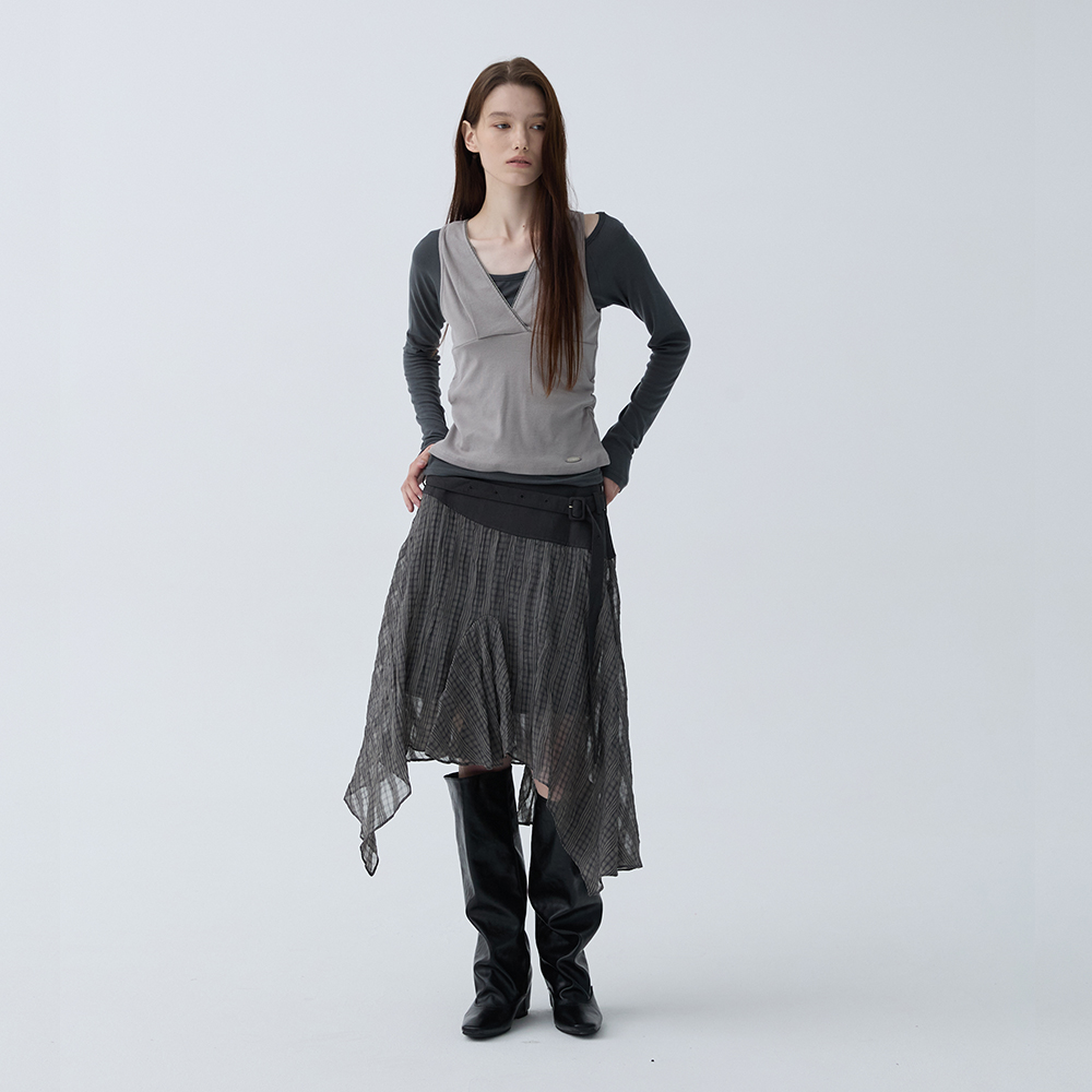 아크무어 슬로프 플레어 스커트 그레이(ARCMOOR Slope Flare Skirt Grey) - 3