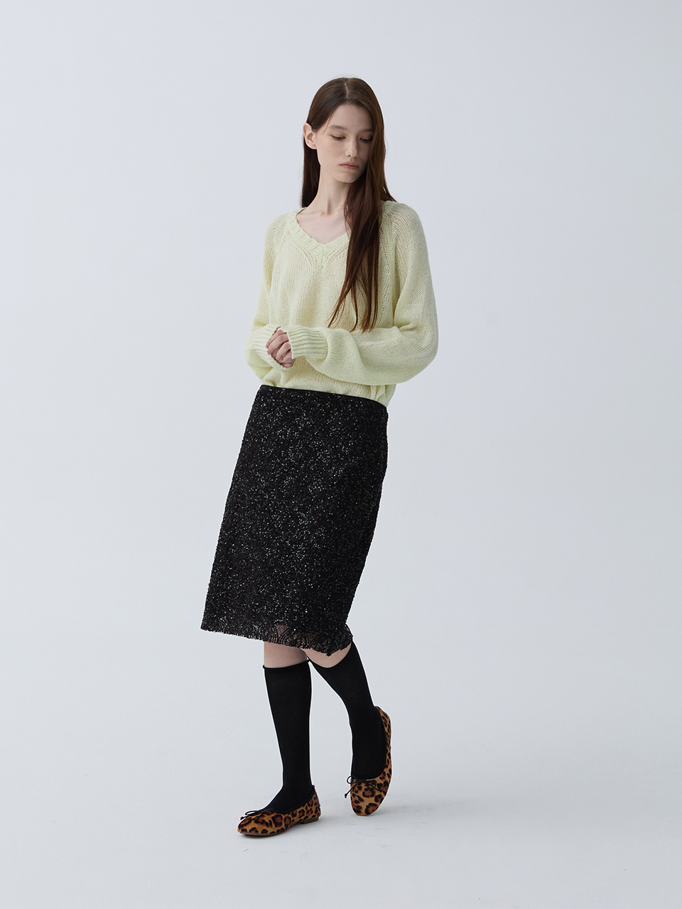 아크무어 컬러시프트 에어리 니트 옐로우(ARCMOOR Color Shift Airy Knit Yellow) - 3