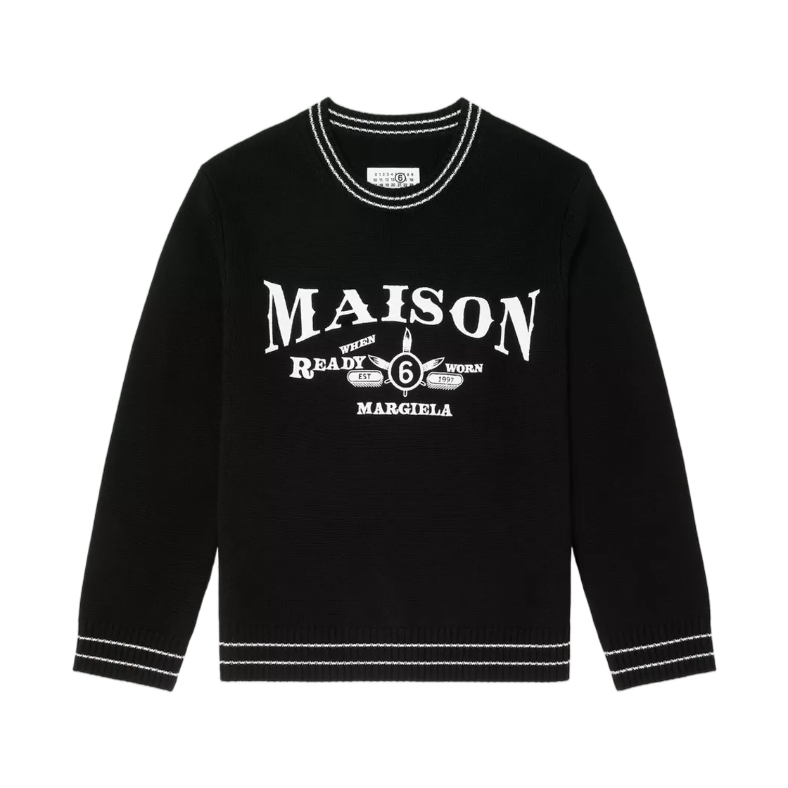 SH0HL0046M13279900 MM6 Maison Margiela Wool Blend Jumper Black