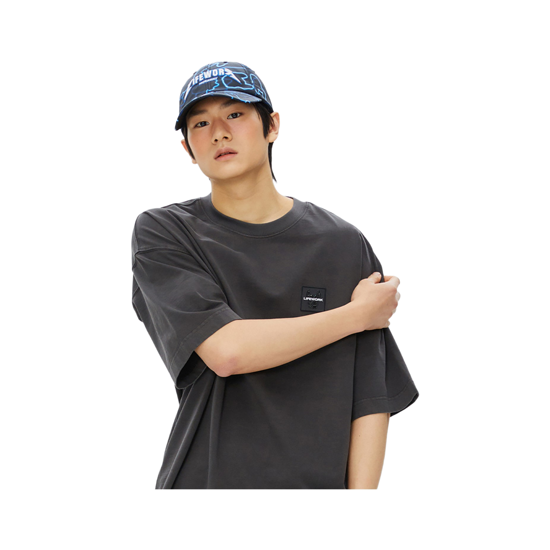 라이프워크 고딕 로고 소프트 볼캡_LW235CP204(Lifework Gothic Logo Soft Ball Cap_LW235CP204) - 3