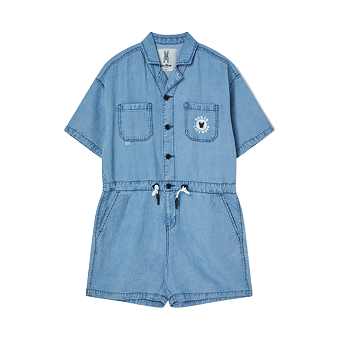 LW242DO885 Lifework Light Denim Short Jumpsuit_LW242DO885
