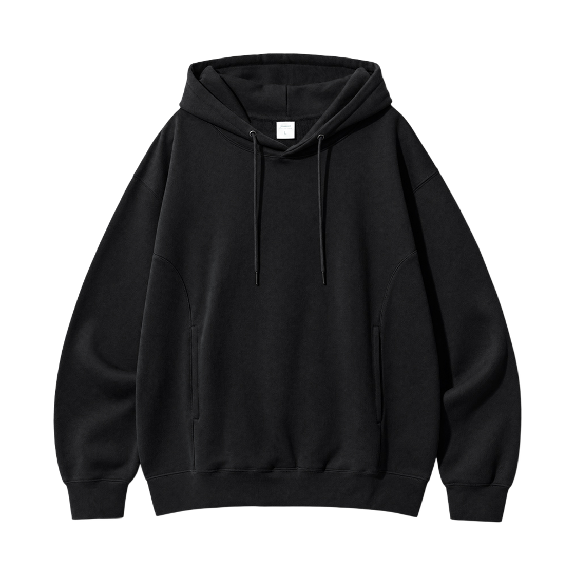 KJHD2713_black_29 JEMUT Align Heavy Cotton Hoodie Black KJHD2713