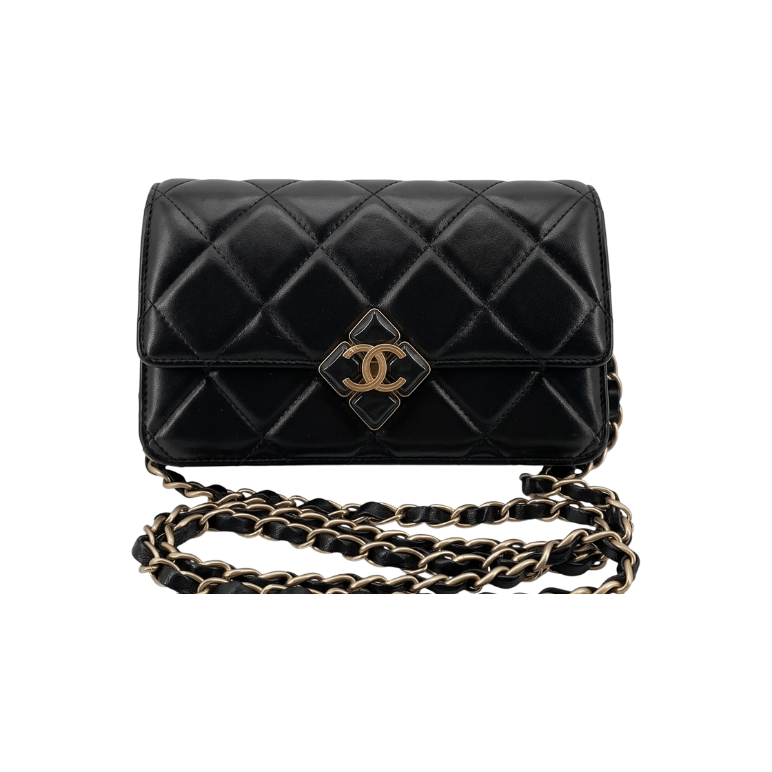 IT3ETPMK5T69 Chanel Lambskin Diamond Quilted Mini WOC Crossbody Bag