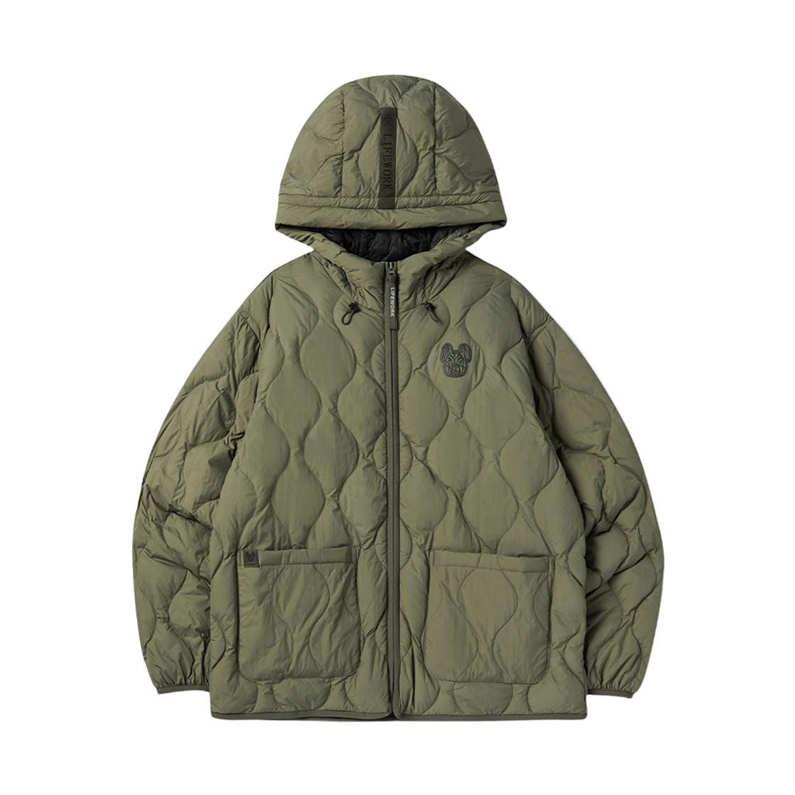 라이프워크 웨이브 퀼팅 라이트 후드 다운 점퍼_LW234DJ110(Lifework Wave Quilted Light Hooded Down Jumper_LW234DJ110) - 4