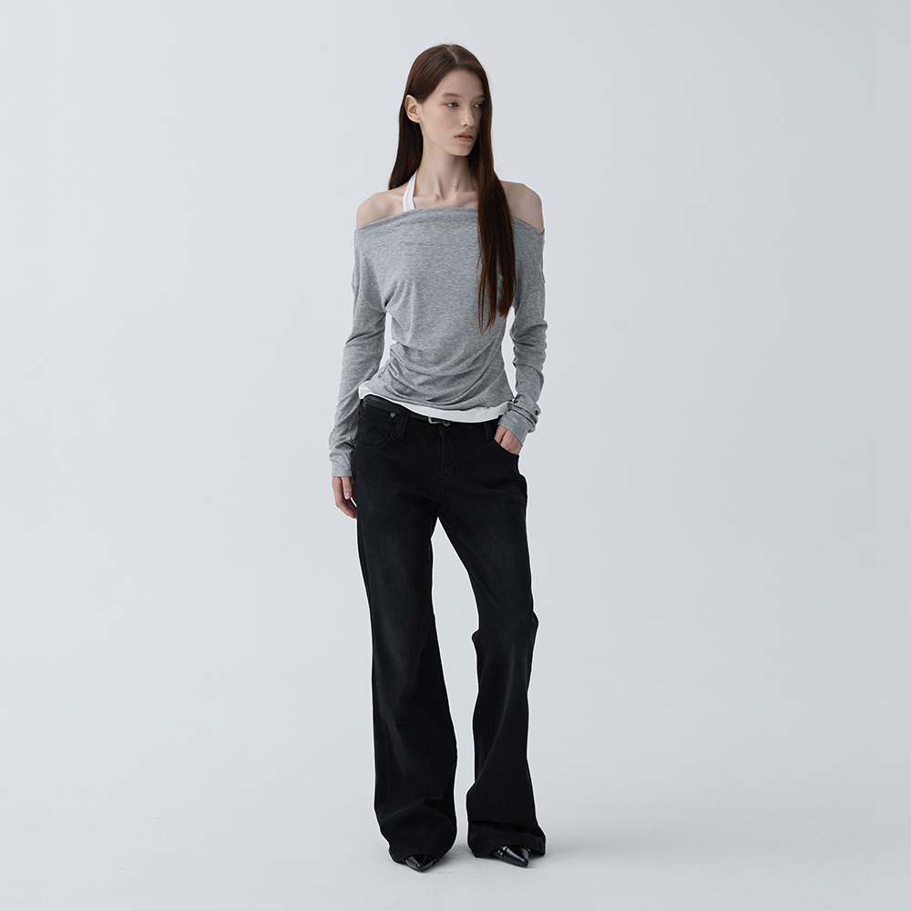 아크무어 렉서블 블랙 부츠컷 블랙(ARCMOOR Flexible Black Bootcut Pants Black) - 3