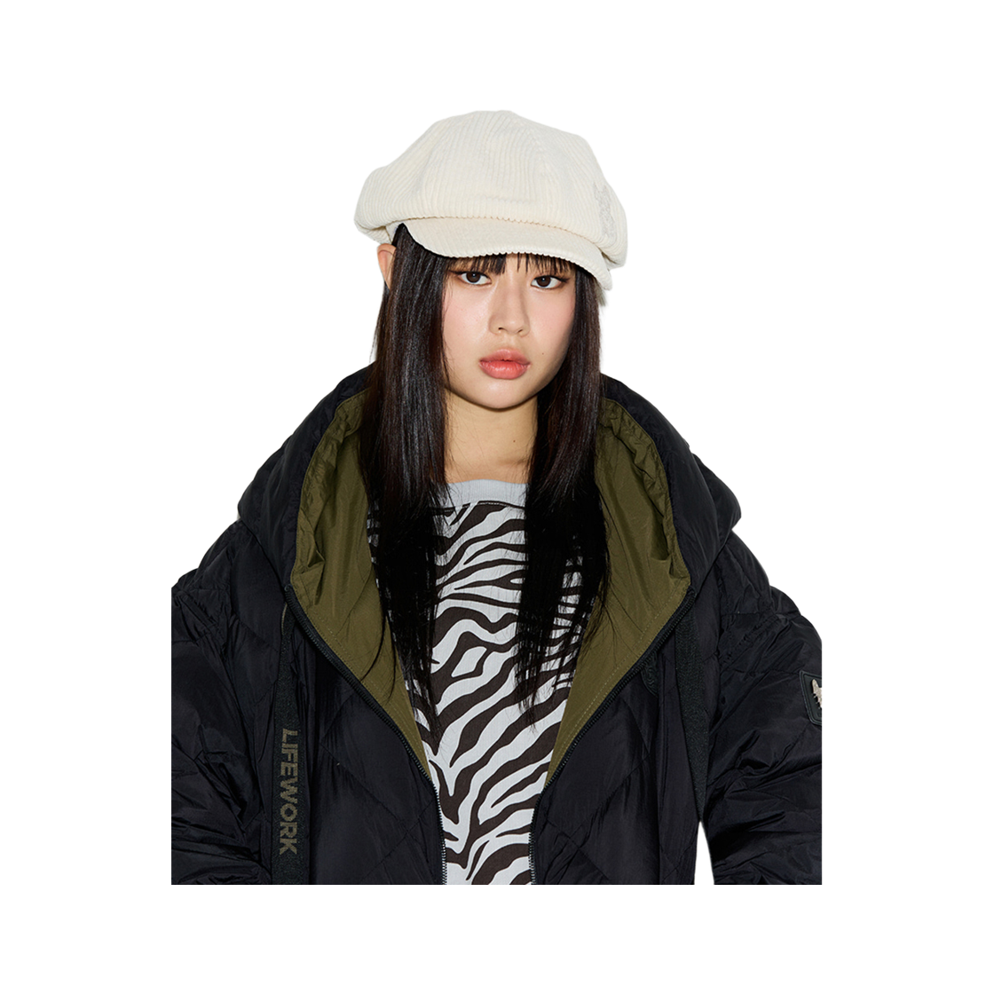 라이프워크 히든로고 뉴스보이캡_LW224CP720(Lifework Hidden Logo Newsboy Cap_LW224CP720) - 2