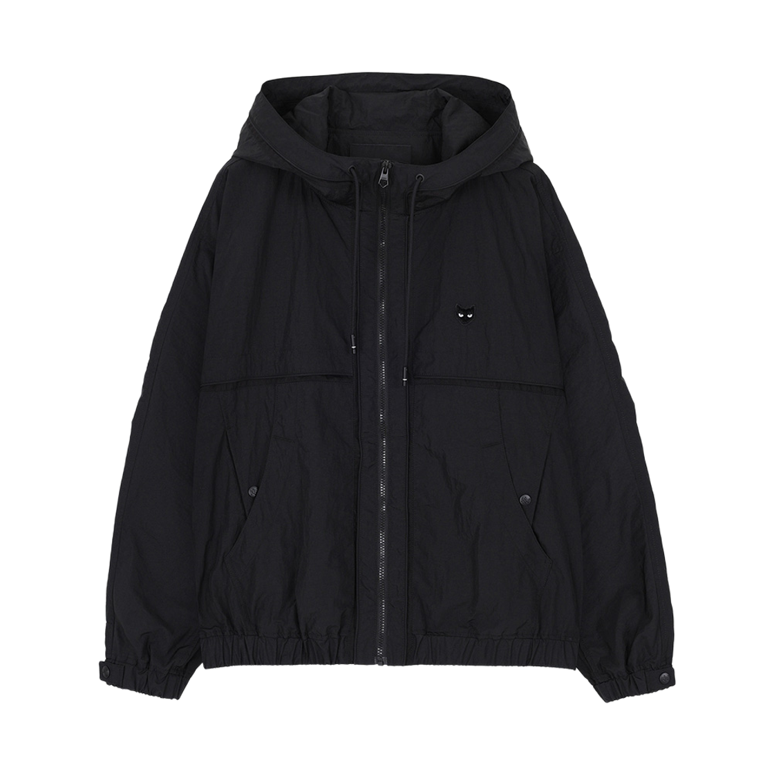 SI5JP808BK SONGZIO ZZERO Curved Dolman Track Hood Jumper Black