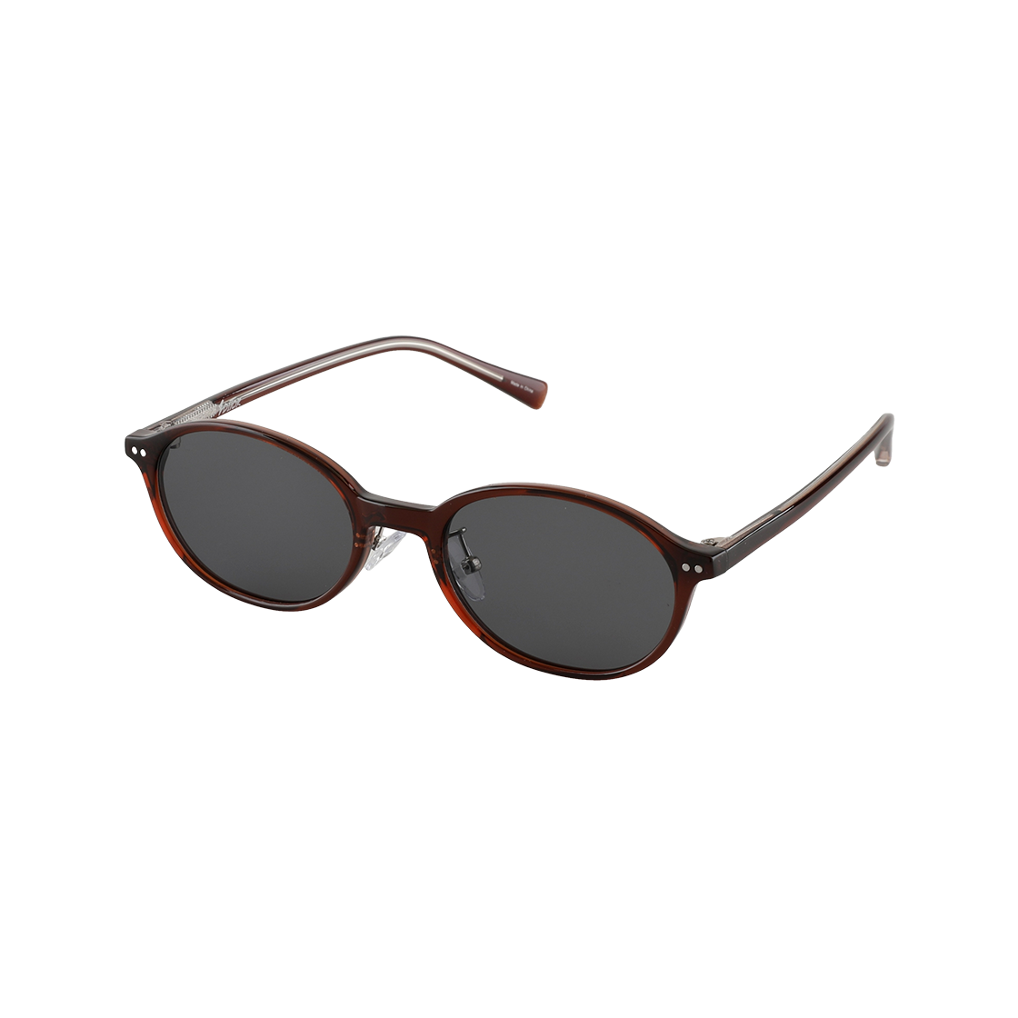 GEEKS C2 2DITOR EKS Round Geek Chic Horn-Rimmed UV-Blocking Sun Glass C2 Brown
