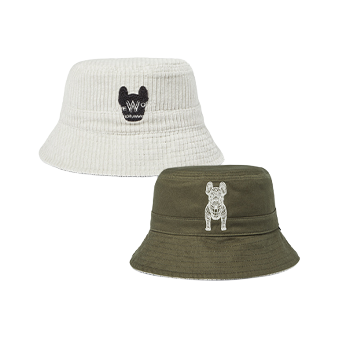 라이프워크 자수 코듀로이 리버시블 버킷햇_LW234CP420(Lifework Embroidered Corduroy Reversible Bucket Hat_LW234CP420)