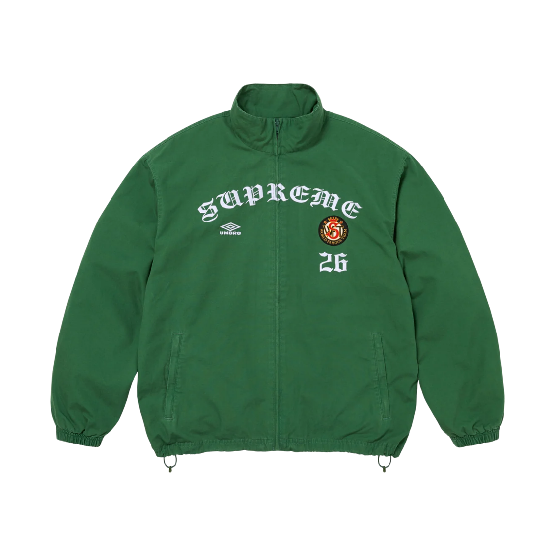 - Supreme x Umbro Cotton Ripstop Track Jacket Green - 26FW