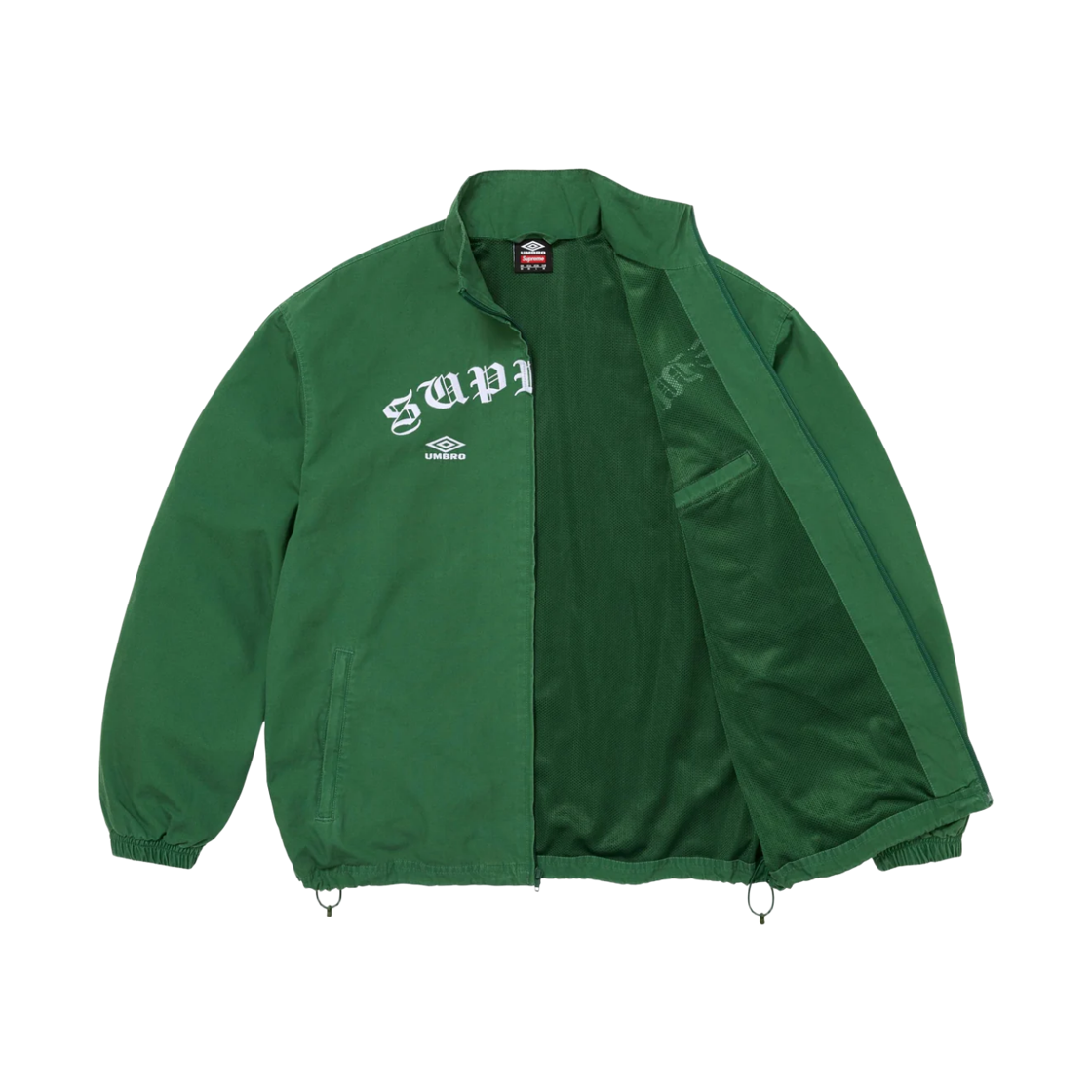 슈프림 x 엄브로 코튼 립스탑 트랙 자켓 그린 - 26FW(Supreme x Umbro Cotton Ripstop Track Jacket Green - 26FW) - 3