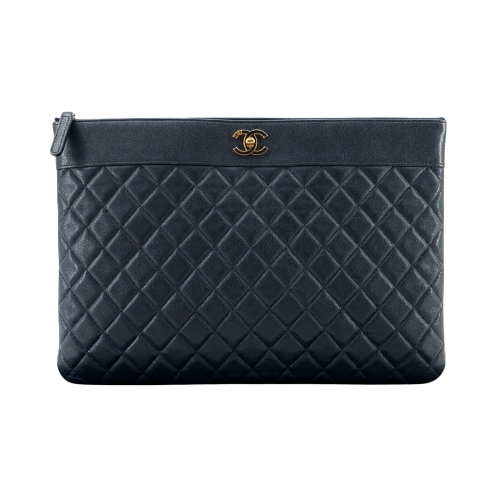 IT6OIDVNI34G Chanel Lambskin Mademoiselle Large Clutch