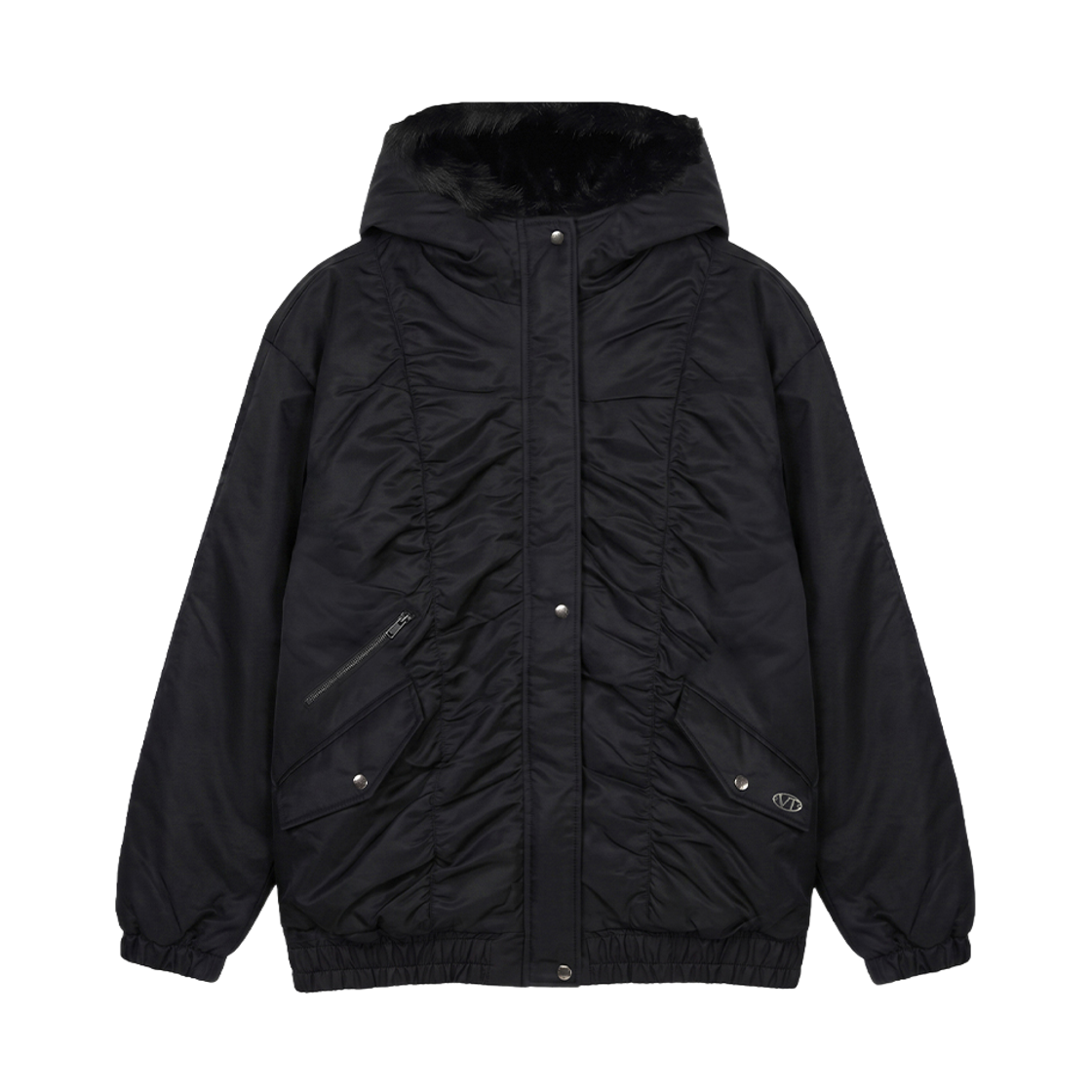 VT26WJP101BLK VOONT Shadow Fur Hood Jacket (BLACK)