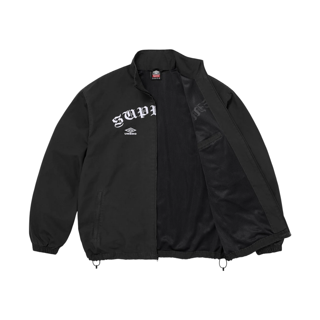 슈프림 x 엄브로 코튼 립스탑 트랙 자켓 블랙 - 26FW(Supreme x Umbro Cotton Ripstop Track Jacket Black - 26FW) - 3