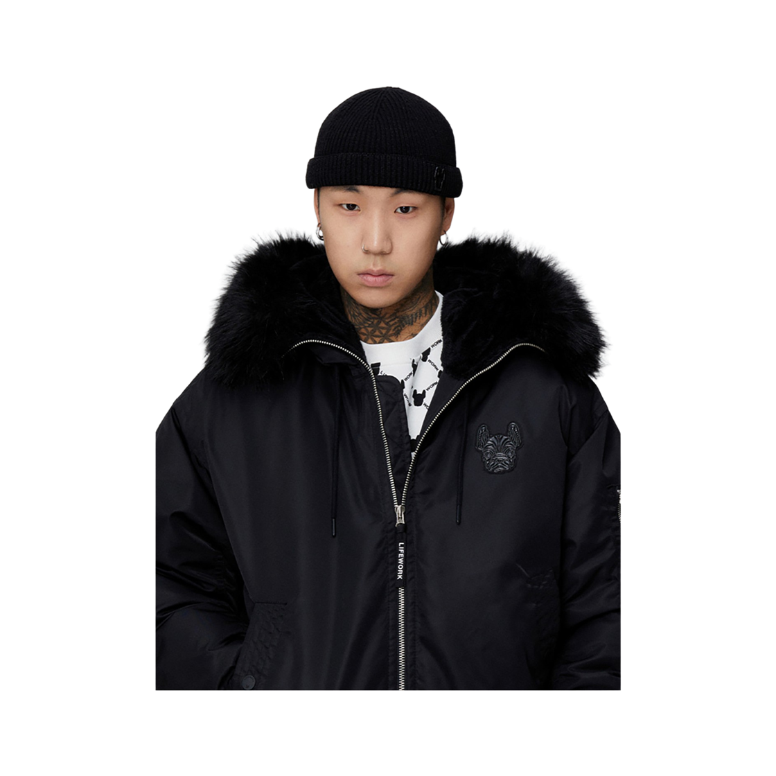 라이프워크 라독 와치캡 비니_LW224CP815(Lifework Radog Watch Cap Beanie_LW224CP815) - 3