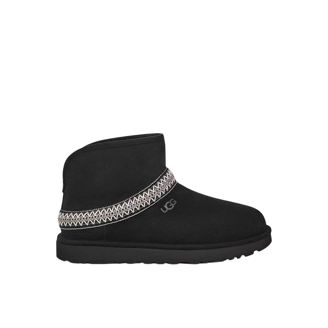 1158262-BLK (W) UGG Classic Mini Crescent Boots Black