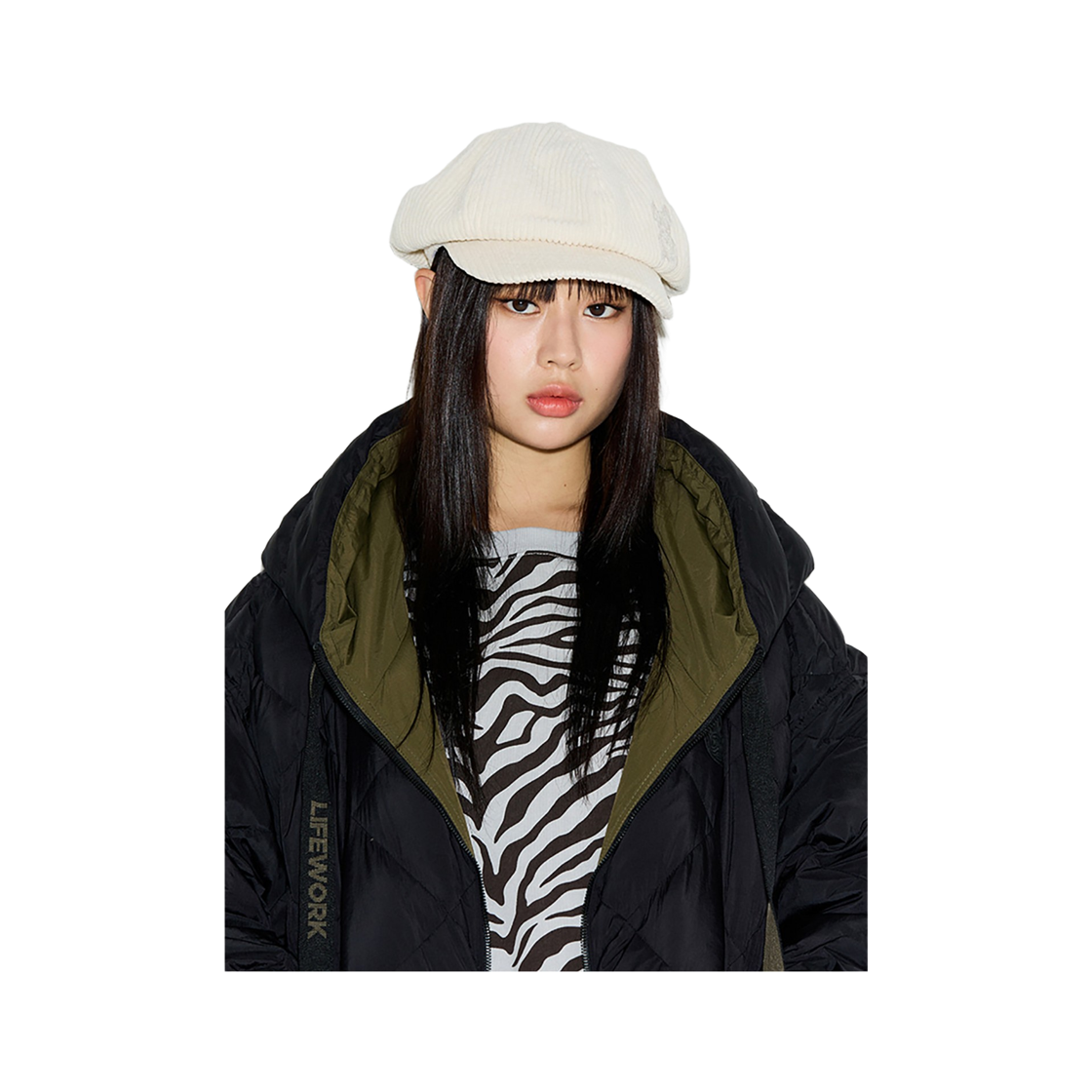 라이프워크 히든로고 뉴스보이캡_LW224CP720(Lifework Hidden Logo Newsboy Cap_LW224CP720) - 3