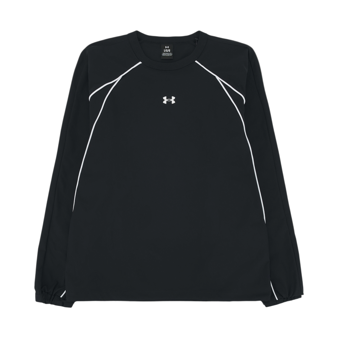 언더아머 APAC 스포츠스타일 우븐 크루 블랙 화이트(Under Armour APAC Sportstyle Woven Crew Black White)