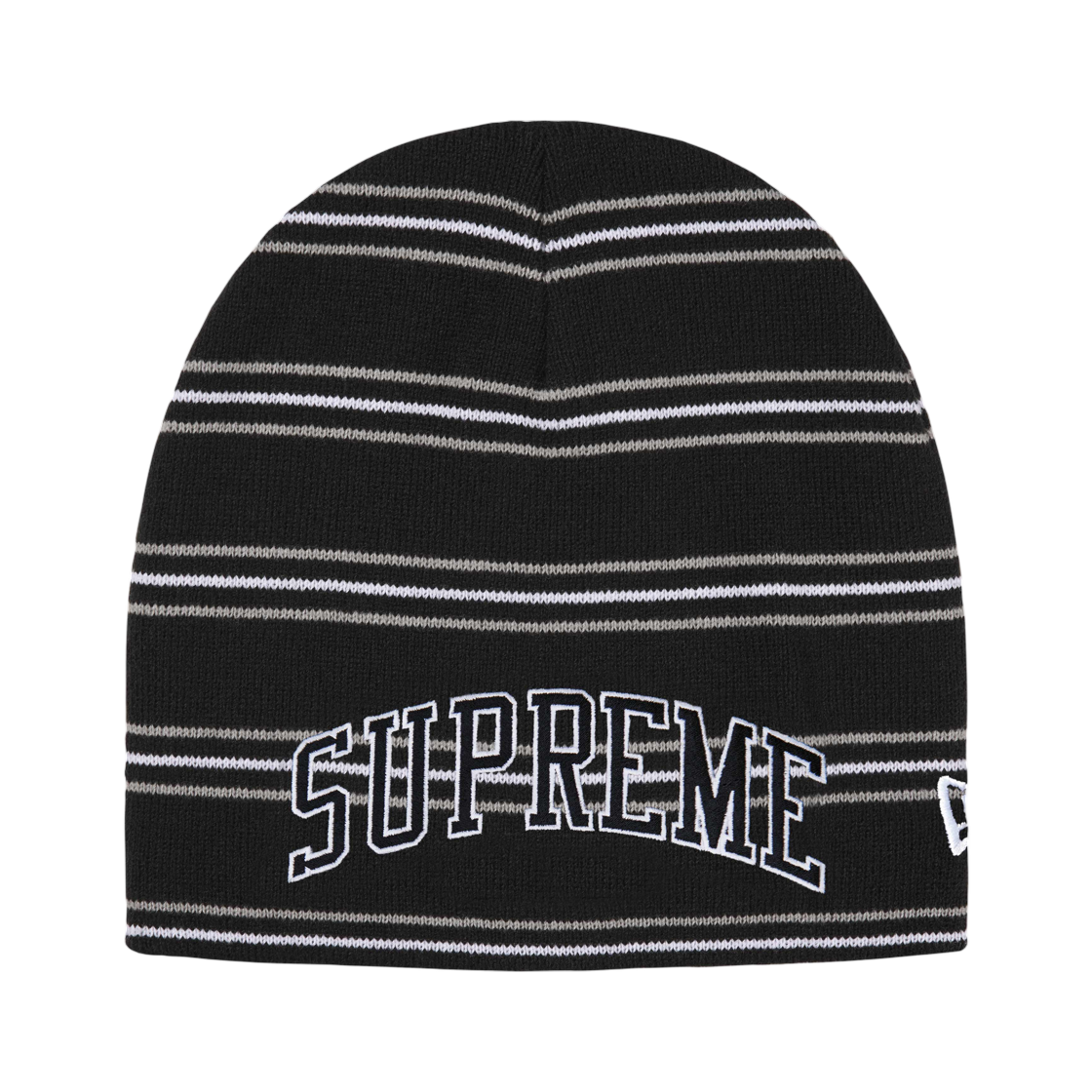 - Supreme New Era Stripe Beanie Black - 26FW