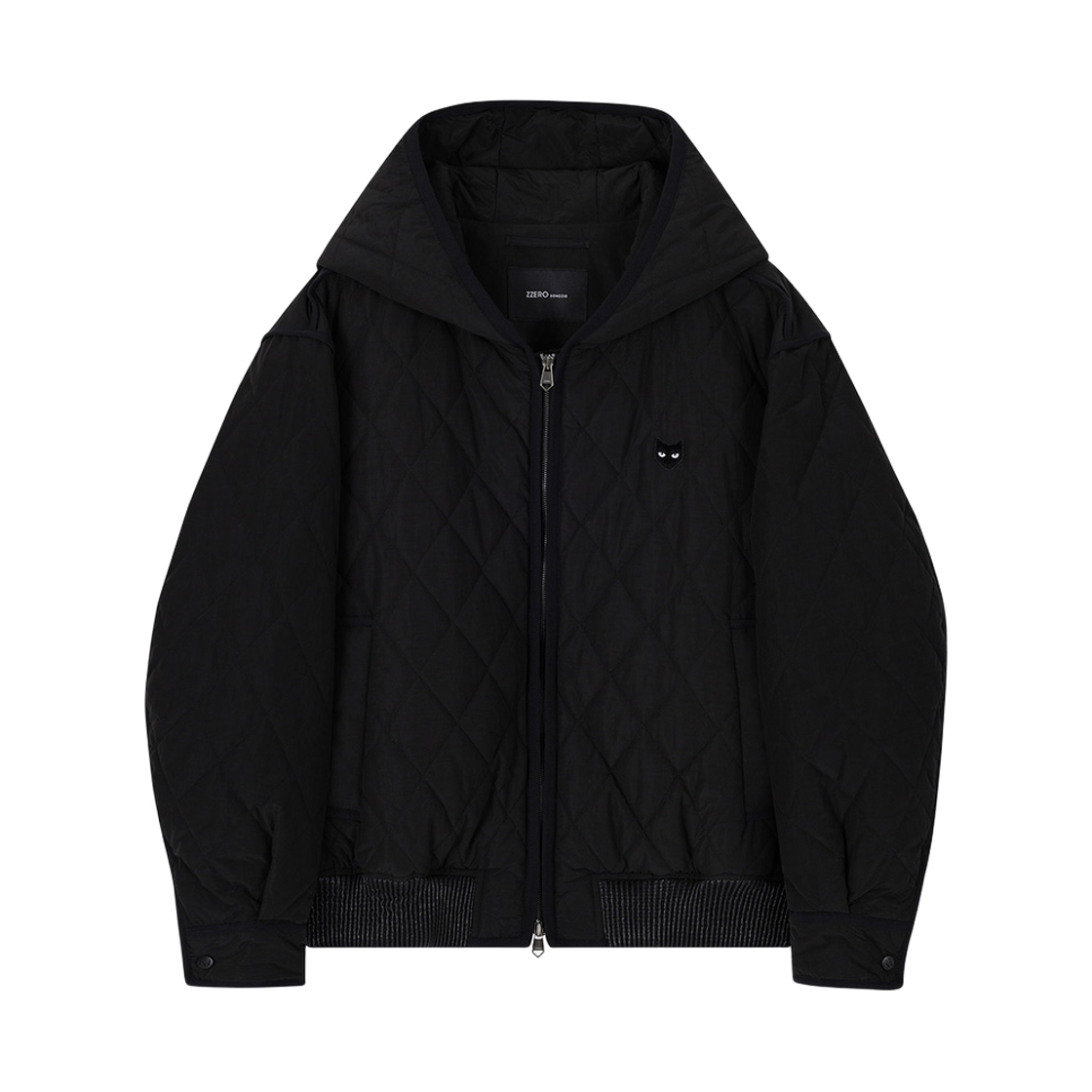 SI5JP805BK SONGZIO ZZERO Quilted Hood Jumper Black