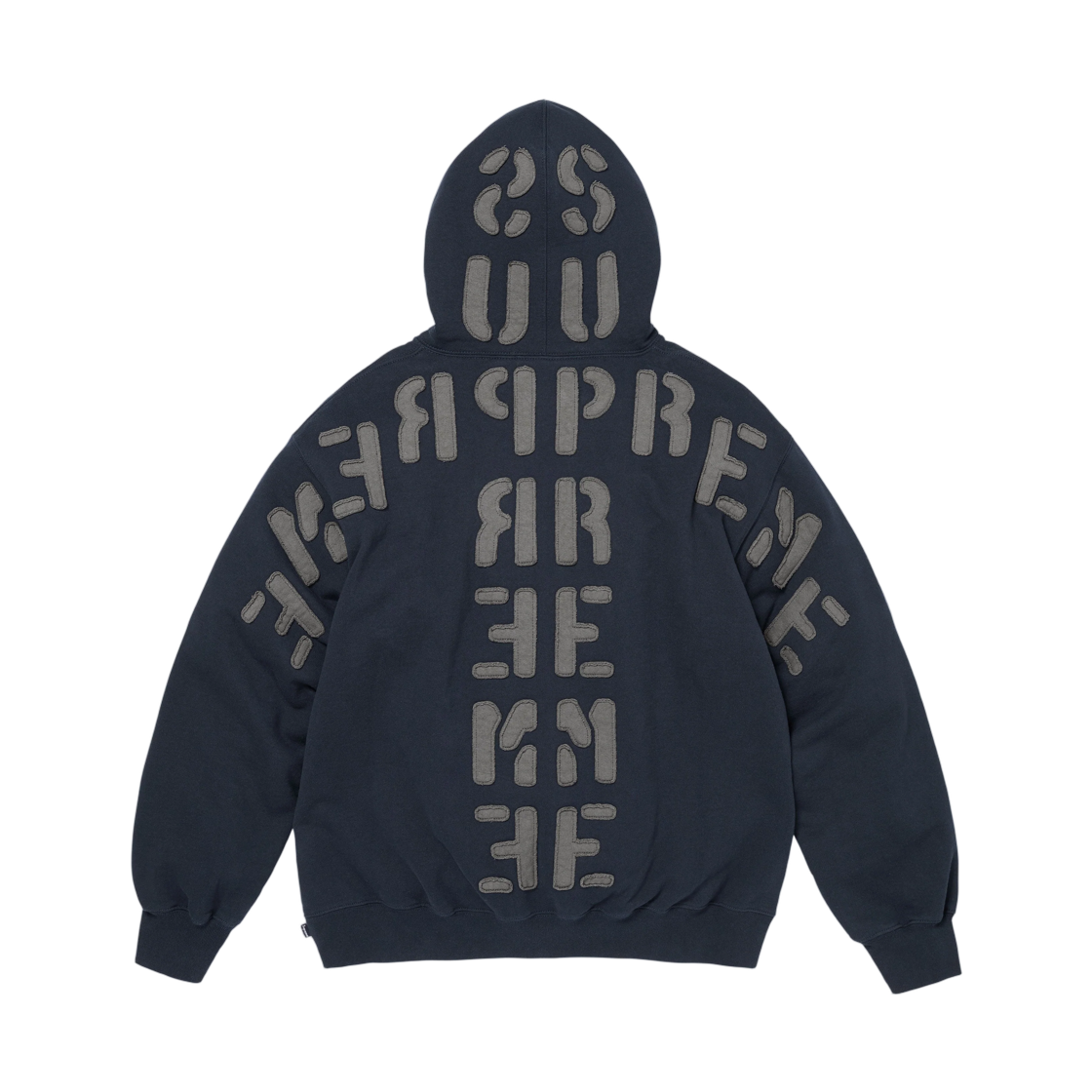 - Supreme Mirrored Applique Hooded Sweatshirt Navy - 26FW