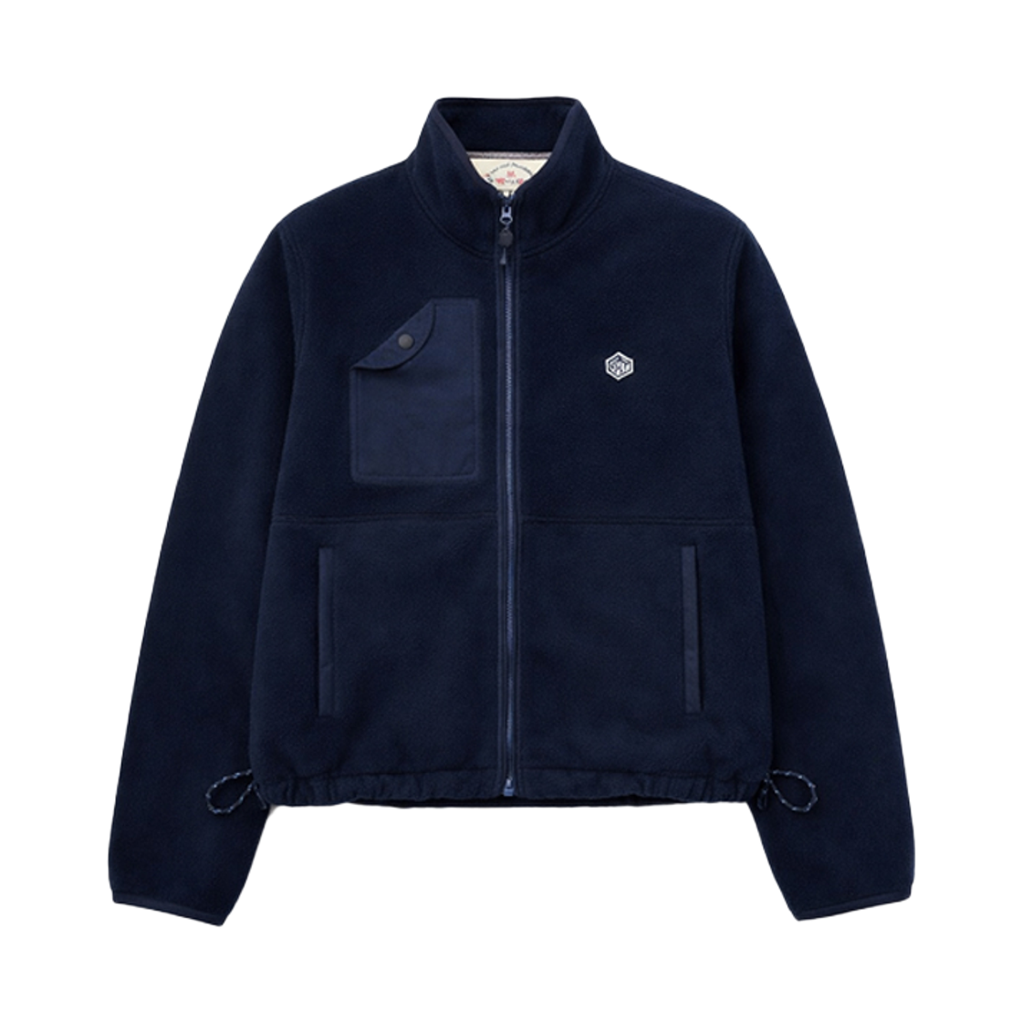 F263JP01 FRITUR Round Pocket Fleece Jacket Navy