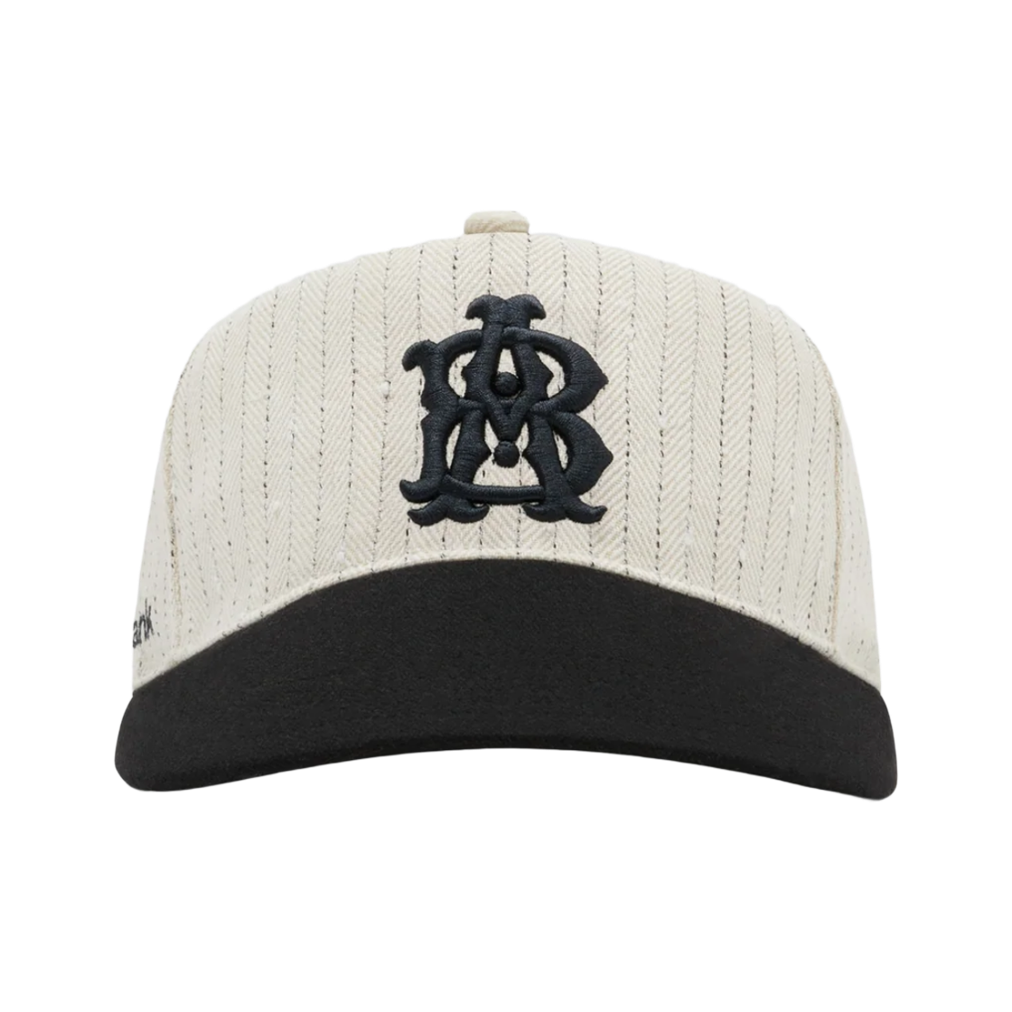 [KREAM 단독] 어바웃 블랭크 모노그램 핀스트라이프 캡 베이지 블랙 - 26FW([KREAM 단독] About:Blank Monogram Pinstripe Cap Beige Black - 26FW) - 1