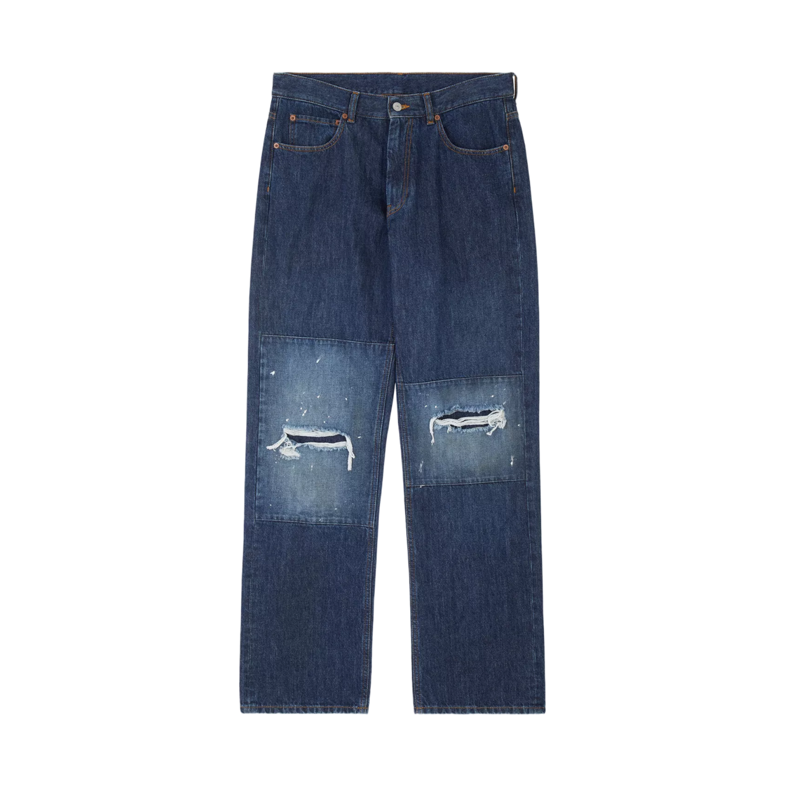SH0LA0043M30055967 MM6 Maison Margiela Straight Leg Jeans Blue