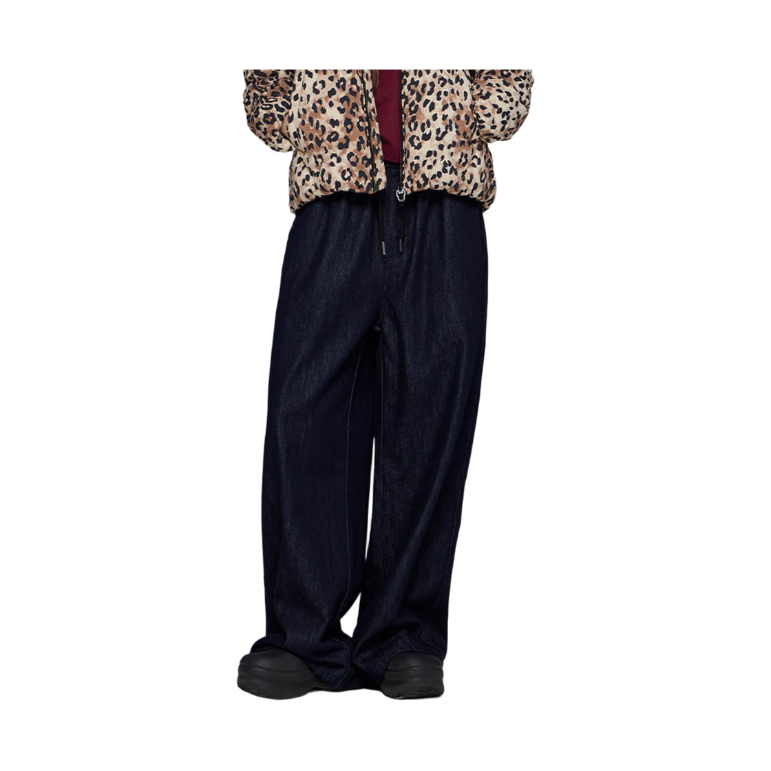 라이프워크 LW3 베이직 데님 와이드 밴딩 팬츠_LW253DL748(Lifework LW3 Basic Denim Wide Banding Pants_LW253DL748) - 2