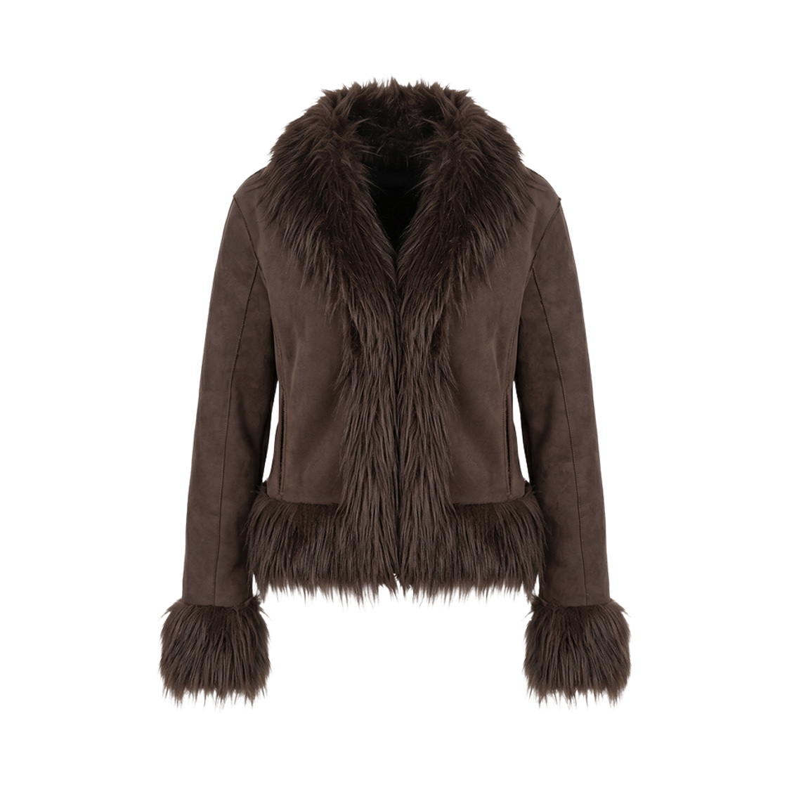 VT26WJK101BRW VOONT Reversible Shearling Mustang Coat (BROWN)