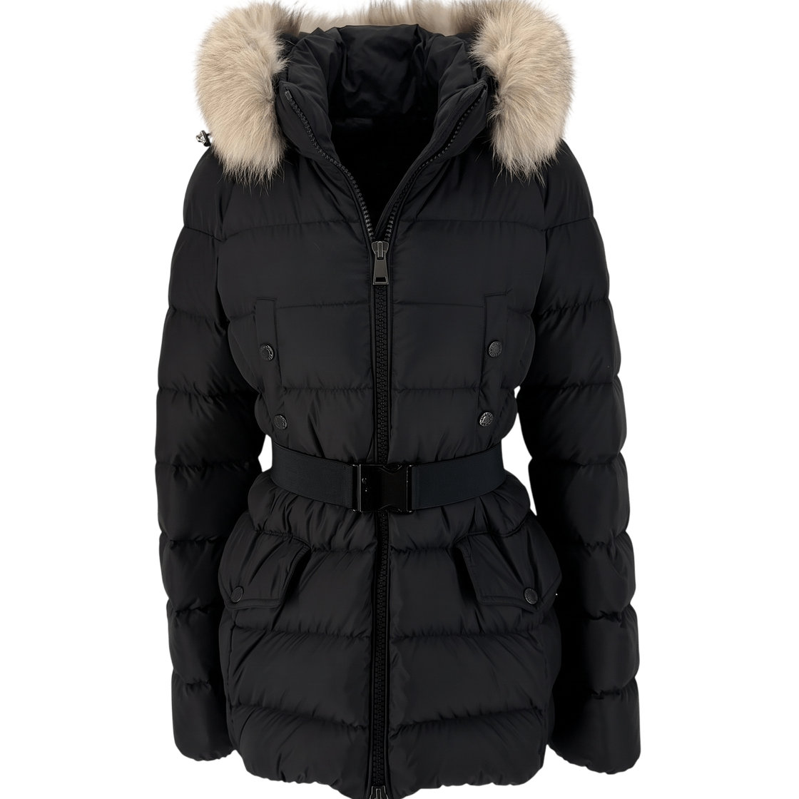 IT4FCTKREG9U Moncler Clion Fox Fur Women Short Puffer Jacket