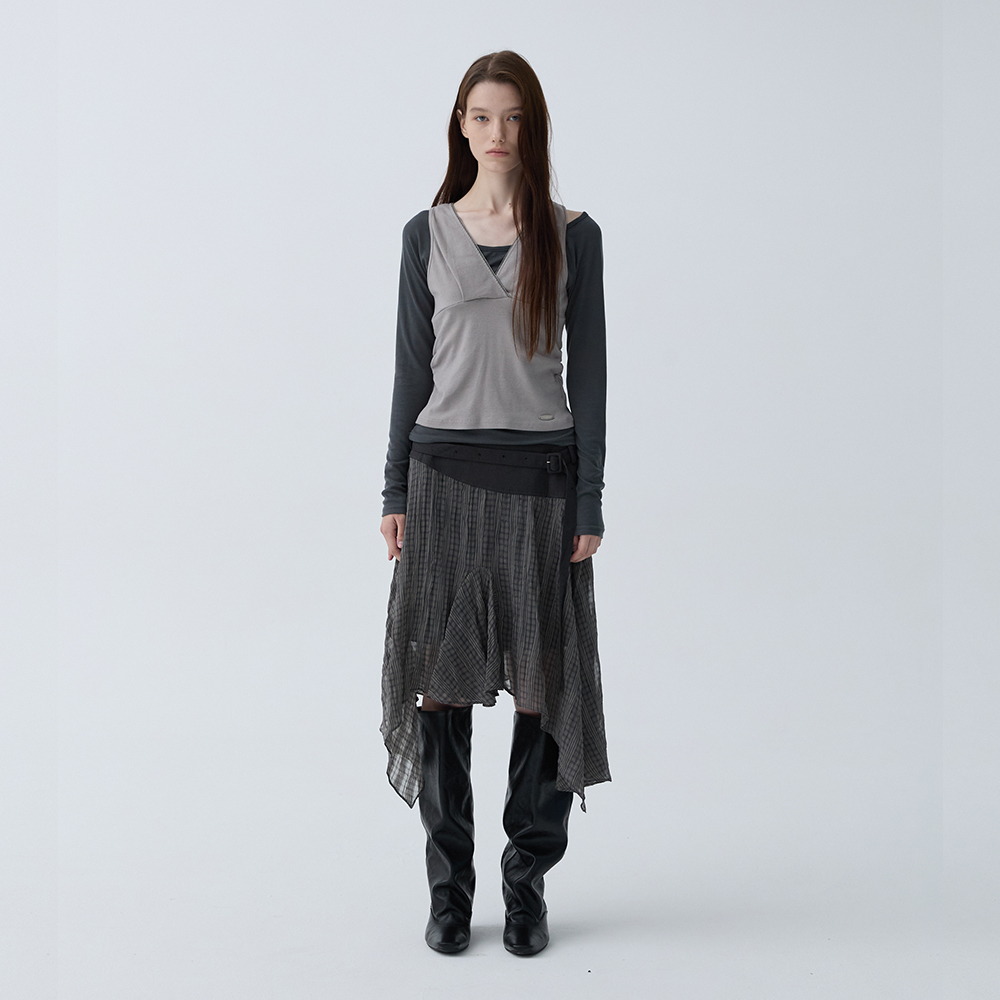 아크무어 슬로프 플레어 스커트 그레이(ARCMOOR Slope Flare Skirt Grey) - 2