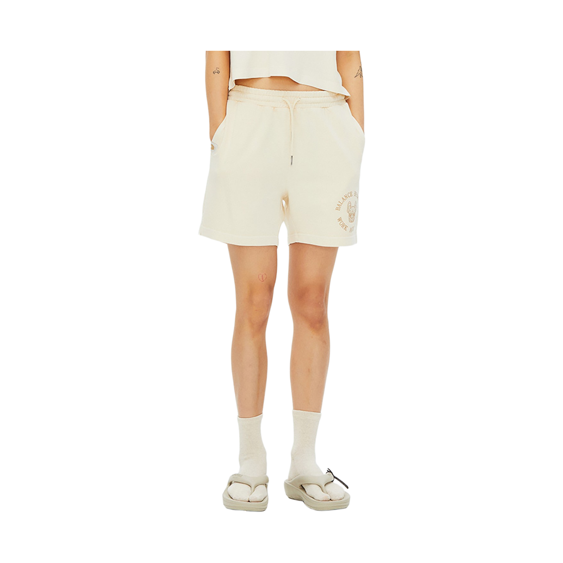 라이프워크 원형로고 피그먼트 숏팬츠_LW232KS812 - 3